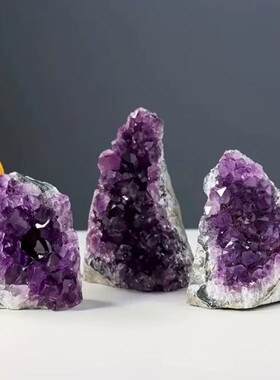 跨境热销天然紫晶阵巴西深紫晶阵家居办公水晶工艺品装饰摆件批发