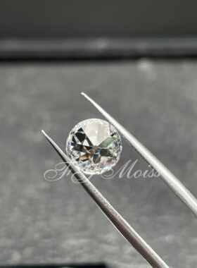 莫桑石裸石圆形老欧切