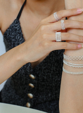 新款蕾丝镂空条纹手镯