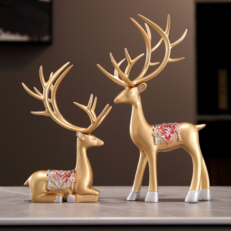 节节高升富贵竹子鹿摆件招财新中式客厅电视柜玄关装饰品乔迁礼品,淘宝优惠券,粉丝福利购,淘宝优惠卷