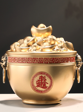 日进斗金元宝招财猫摆件