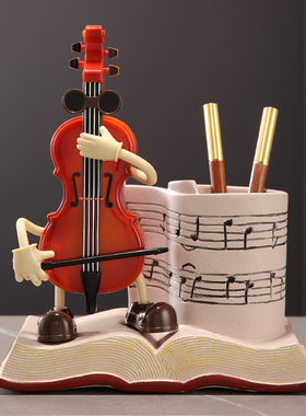 新中式白菜笔筒招财摆件办公室家居桌面创意装饰品实用开业礼品