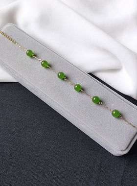 时尚百搭天然巴西绿玉髓手链