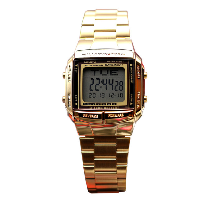 casio small watch gold