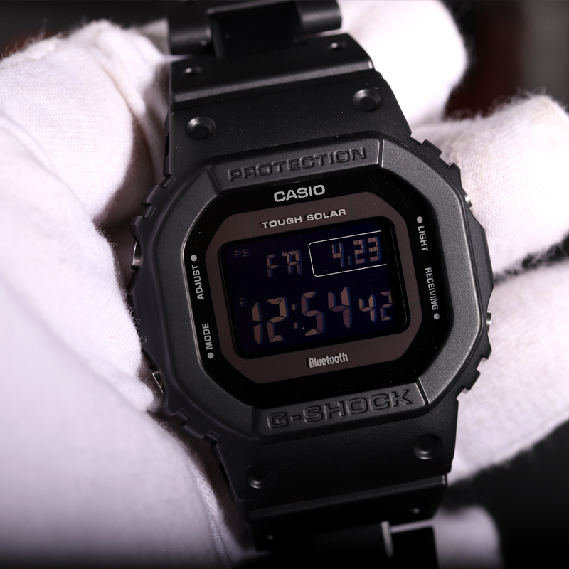 卡西欧G-SHOCK黑武士蓝牙小方块太阳能电波男GW-B5600BC-1B/HR/AR - 图1