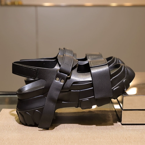 Летние сандалии подходит для мужчин и женщин, универсальная высокая пляжная обувь на платформе для отдыха, 2022, из натуральной кожи