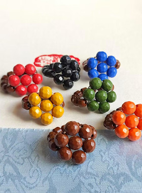 托玛琳戒指时尚百搭M码麦饭石指环高光锗石简约戒指手环气质饰品