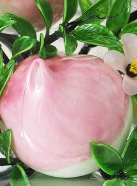 博山手工琉璃摆件展示柜酒柜琉璃装饰茶几纯手工工艺品摆件定制