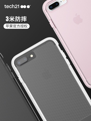 tech21适用苹果SE3代iphone7/8Plus全包手机壳轻薄防摔软壳潮男女 - 图0