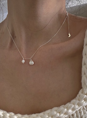意大利纯银贝壳吊坠天然珍珠项链