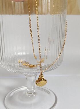 基础i款Ins风小贝壳吊坠项链