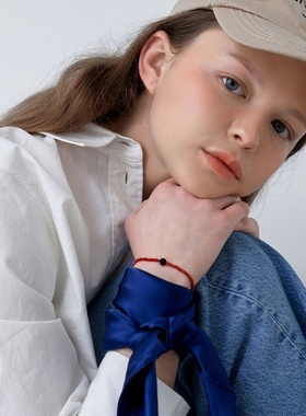 黑玛瑙红色尖晶石串珠手链