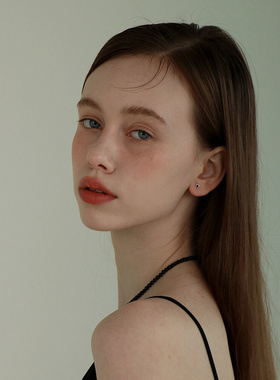 fever同款法式复古4mm黑玛瑙项链暗黑系简约高级925纯银串珠颈链