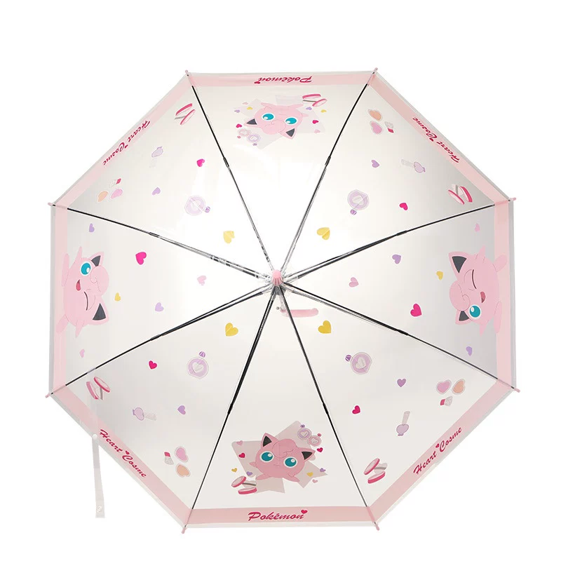 [Miniso три Сирю Дисней Покемоны прозрачная длинная ручка зонт милый мультфильм дождь зонтик]
