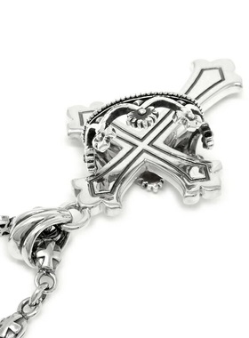 日本代购 LION HEART 十字架王冠潮男个性吊坠配饰项链