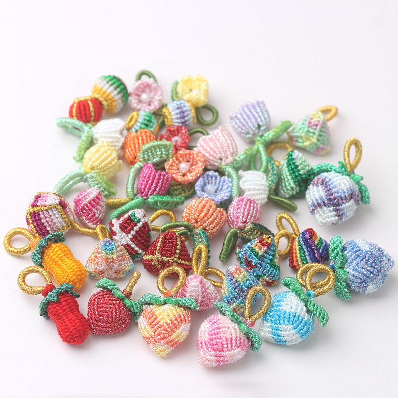 炫彩鱼尾吊坠手工编织绣球饭团小滴溜装饰手链绳配件diy饰品挂件,淘宝优惠券,粉丝福利购,淘宝优惠卷