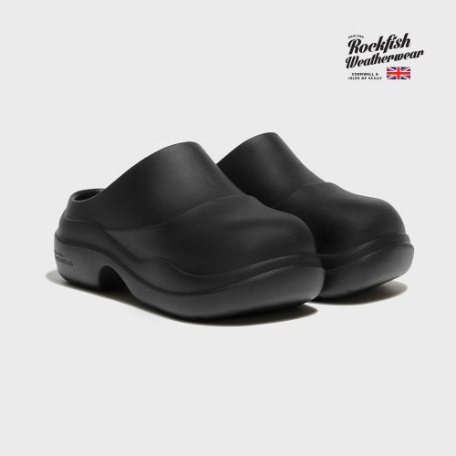 首尔的米家ROCKFISH WEATHERWEAR女鞋黑色休闲拖鞋HAYDEN CLOG - 图3