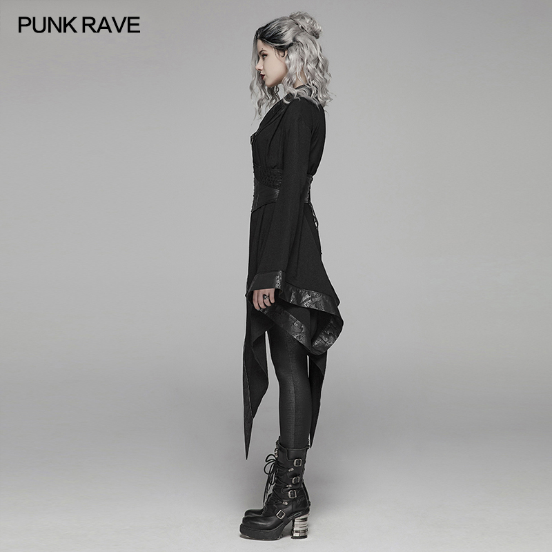 PUNK RAVE朋克状态女装暗黑系朋克和服女改良中国风短款中式-图0