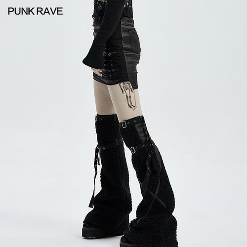 小破亚文化 PUNK RAVE pr朋克状态女装蒸汽朋克流苏半裙Steampunk-图0