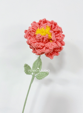 芍药花毛线花束diy材料包