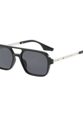 双梁镂空太阳镜2025新款陈立农宋妍霏同款复古网红凹造型方框墨镜