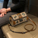 Bag Women's 2025 new trendy high-end fashion cartoon badge cylinder leather pillow bag one-shoulder crossbody bag
