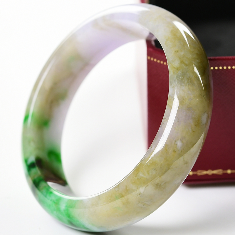 豪8印象m1928天然翡翠阳绿手镯 豪8印象手饰