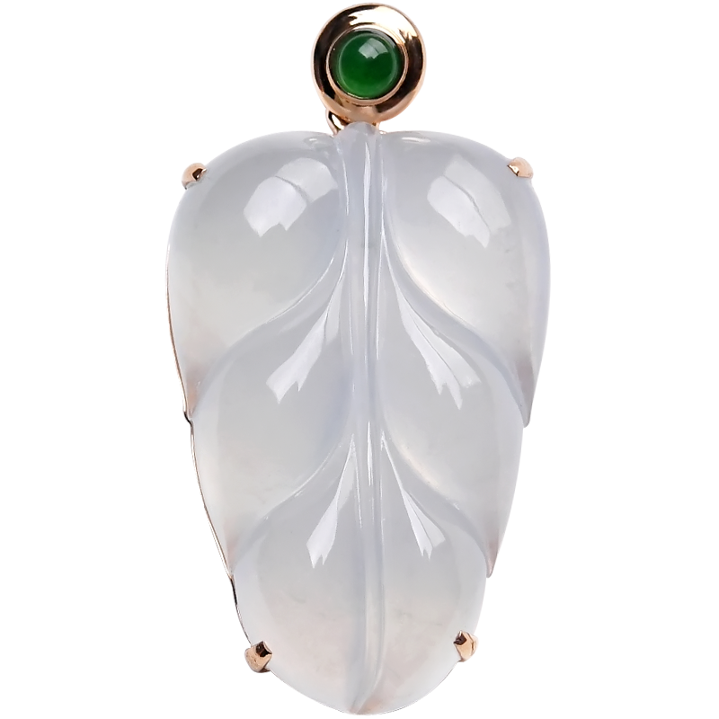 豪8印象l1181翡翠玉叶女款吊坠 豪8印象颈饰