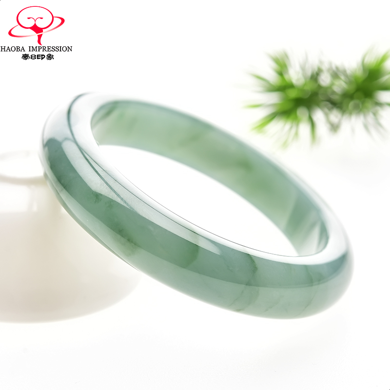 豪8印象·手镯之家S8-192天然翡翠手镯圈口57.0mm冰种蓝水玉镯 - 图2