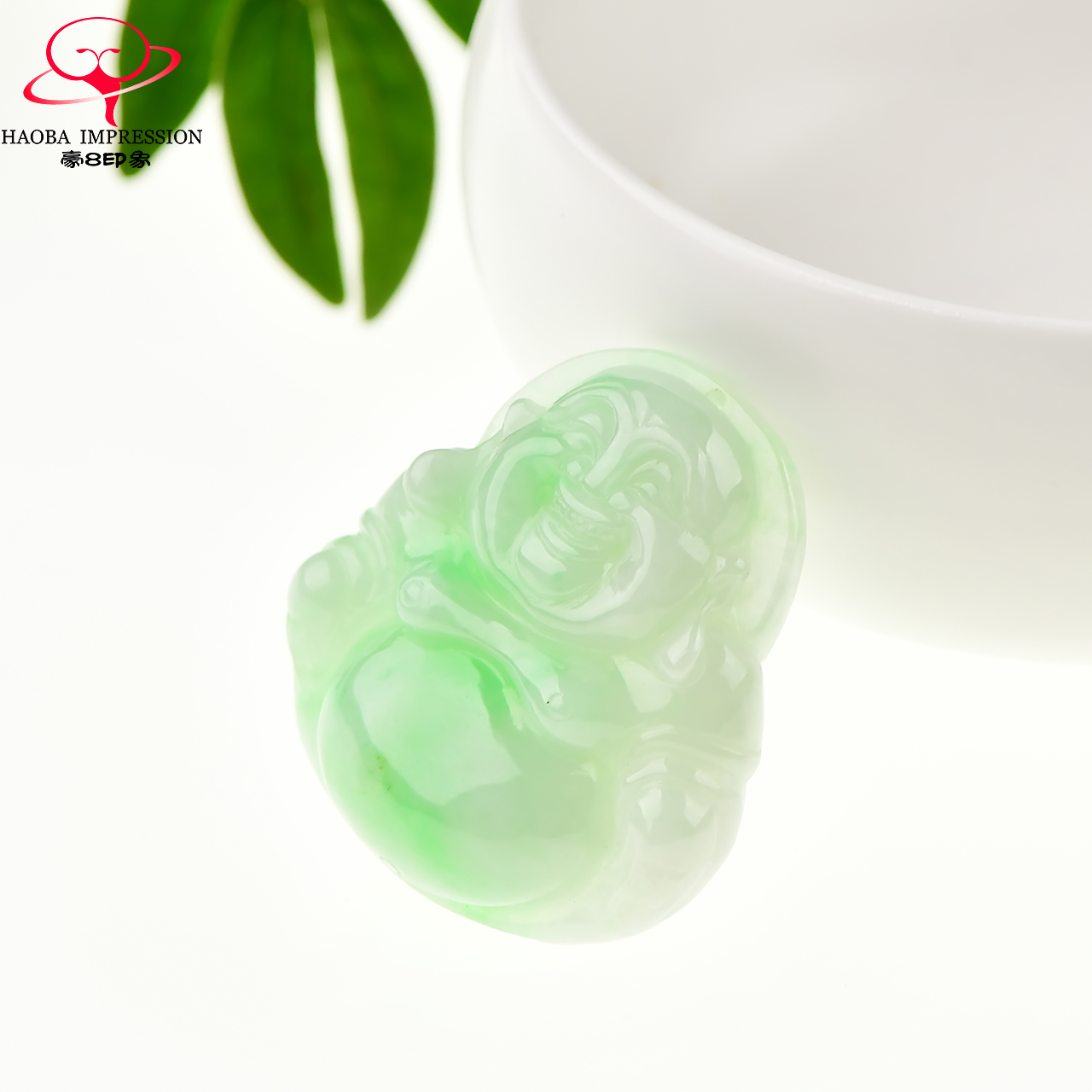 豪8印象x1101天然翡翠淡绿女吊坠 豪8印象颈饰