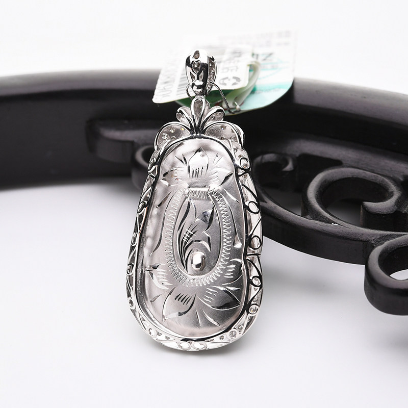 豪8印象l1011翡翠镶金钻玉挂坠 豪8印象颈饰