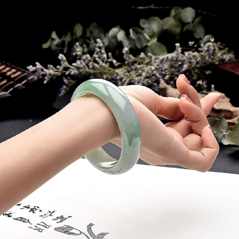 豪8印象f738天然翡翠玉镯子女手镯 豪8印象手饰