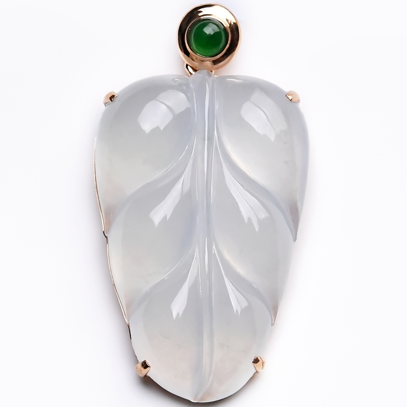 豪8印象l1181翡翠玉叶女款吊坠 豪8印象颈饰