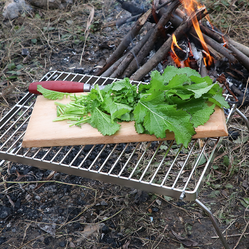 野人bushcraft便携烧烤架锅架不锈钢炉架户外煎锅烤肉支架折叠式 - 图2