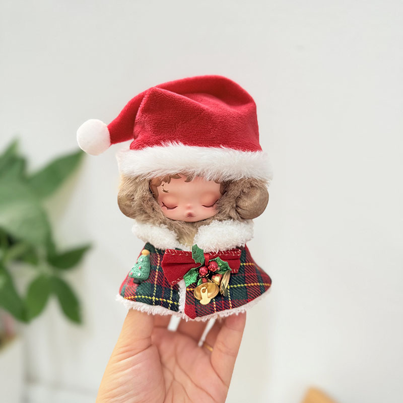 SP娃衣圣诞节套装连衣裙披肩不眠剧场娃衣光织园系列毛绒玩偶 - 图0