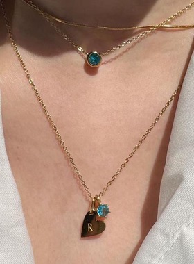 欧美不锈钢时尚26英文字母项链