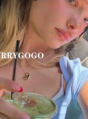 26个字母铜镀18K真金吊坠锁骨链