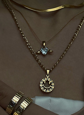 锆石钛钢镀金吊坠女百搭物美价廉