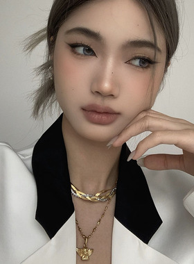 钛钢钛钢女百搭项链物美价廉