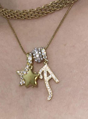 原创14K电镀真金保色26字母项链