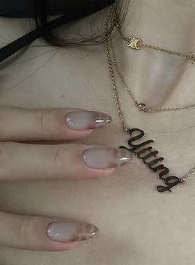 定制字母百搭颈带饰品镀18K金