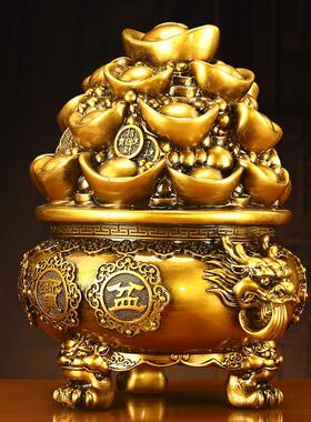 招财聚宝盆元宝存钱罐摆件客厅酒柜聚财店铺办公室乔迁开业礼品