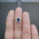 Natural royal blue sapphire ring 4 x 5 925 silver finely inlaid fashionable luxury colored gemstone jewelry