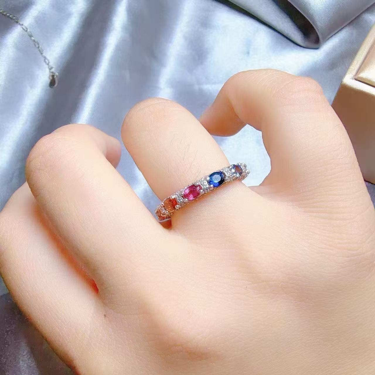 Natural Colorful Lanbao Donut Two-Wear Ring Pendant
