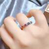 Natural Colorful Lanbao Donut Two-Wear Ring Pendant