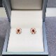 Natural pigeon blood red ruby earrings round