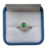 18k gold natural wood color emerald ring 4.5 x 5.5 water drop natural colored gemstone jewelry