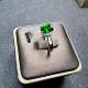 Natural diopside ring 6×8 925 silver finely inlaid natural colored gemstone jewelry