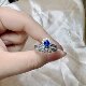 Natural royal blue sapphire ring
