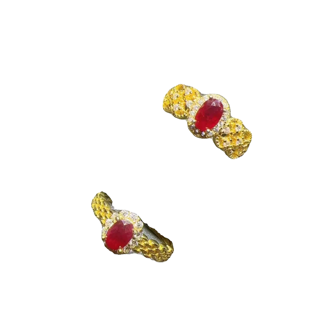 Natural colored ruby ​​Jiuyuan jewelry pigeon blood red